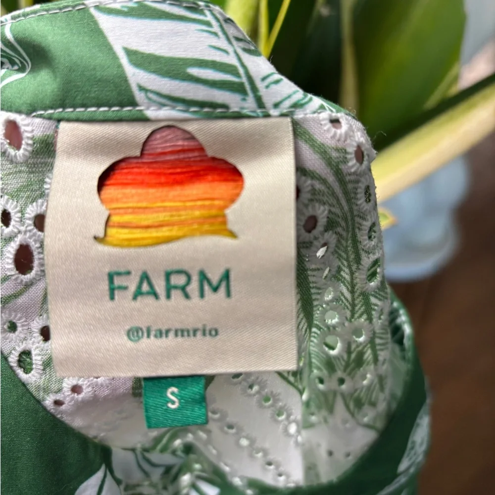 FARM Rio Botanical Green and White Midi Dress - Picture 7 of 8